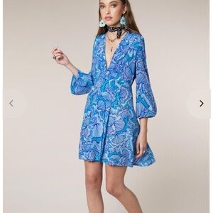 RIXO Harper Dress - Psychedelic Blue